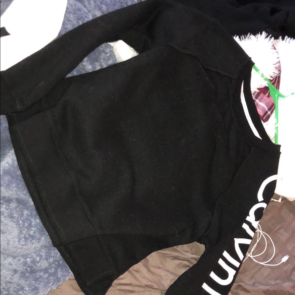 Black Calvin Klein Fleece Lined Sweatshirt